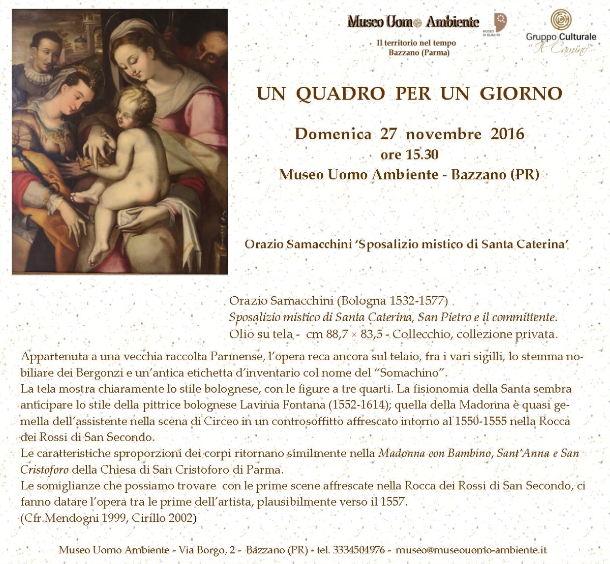 Orazio Samacchini sposalizio mistico